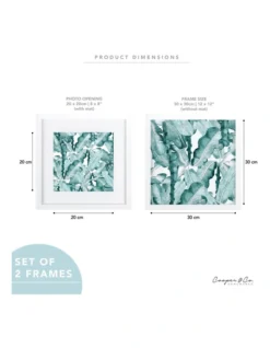 Premium Paradise Photo Frames 30x30cm Matt To 20x20cm Set Of 2 In White -Home Décor Sales 954980650 3 720x928