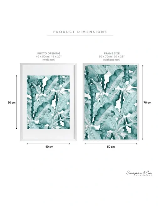 Premium Paradise Photo Frame 50x70cm Matt To 40x50cm In White -Home Décor Sales