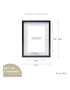 Set Of 2 6x8 Matt To 4x6 Photo Frames In Black -Home Décor Sales 954982090 3 720x928