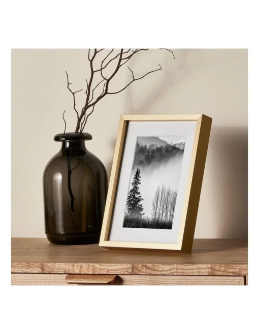 Premium Metallicus Metal Photo Frames 6x8 Matt To 4x6 Set Of 2 In Gold -Home Décor Sales