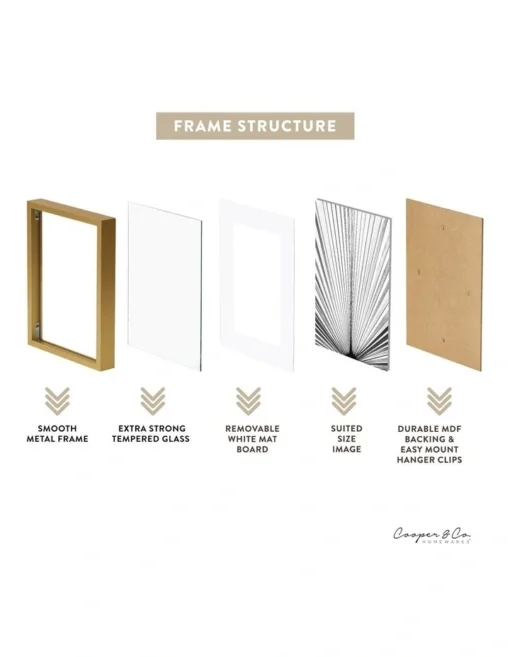 Premium Metallicus Metal Photo Frames 6x8 Matt To 4x6 Set Of 2 In Gold -Home Décor Sales