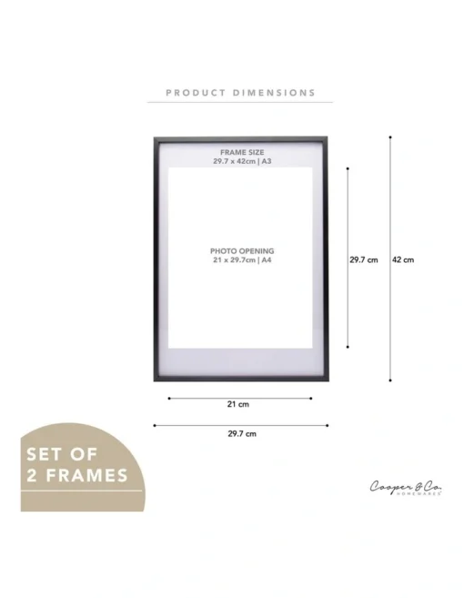A3 Matt To A4 Photo Frames In Black -Home Décor Sales
