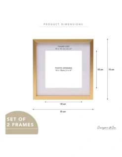 Set Of 2 6x6 Matt To 4x4 Photo Frames In Gold -Home Décor Sales 954983080 3 720x928