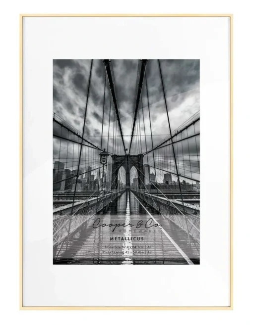 Platinum Metal Frame A1/A2 In Gold -Home Décor Sales