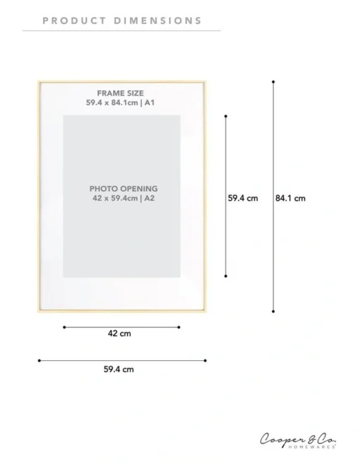 Platinum Metal Frame A1/A2 In Gold -Home Décor Sales