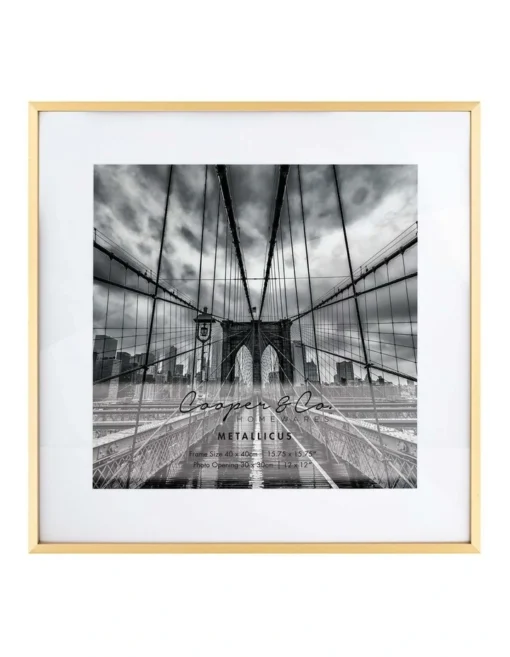 Platinum Metal Frame 40x40cm/30x30cm In Gold -Home Décor Sales