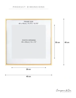 Platinum Metal Frame 40x40cm/30x30cm In Gold -Home Décor Sales 954983620 3 720x928
