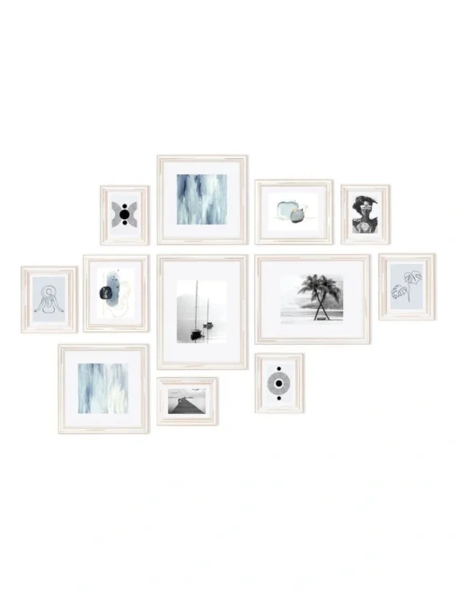 Premium 12 Piece Wall Frame Picture Pack In White -Home Décor Sales