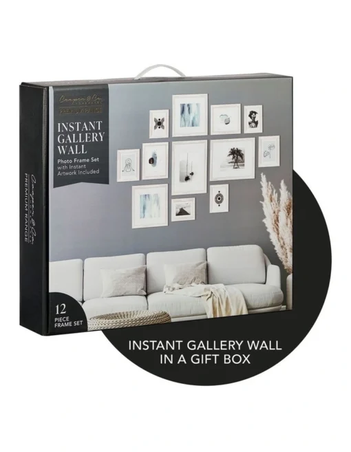 Premium 12 Piece Wall Frame Picture Pack In White -Home Décor Sales