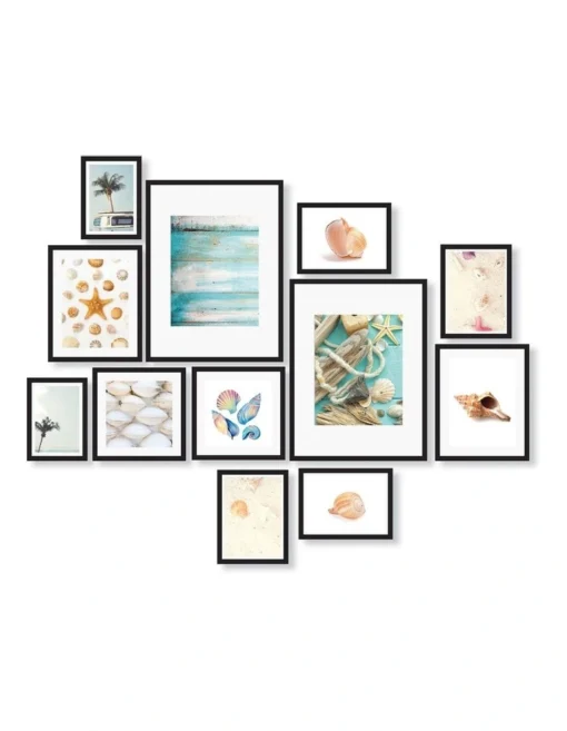 Instant Gallery Wall 12 Piece Frame Set In Black -Home Décor Sales