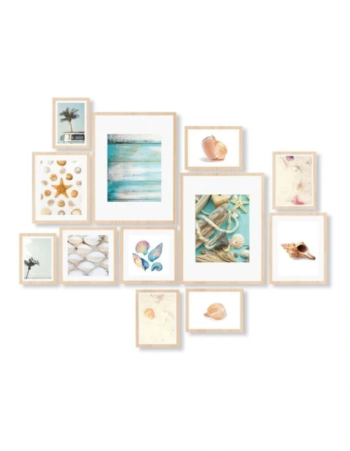 Instant Gallery Wall 12 Piece Frame Set In Oak -Home Décor Sales