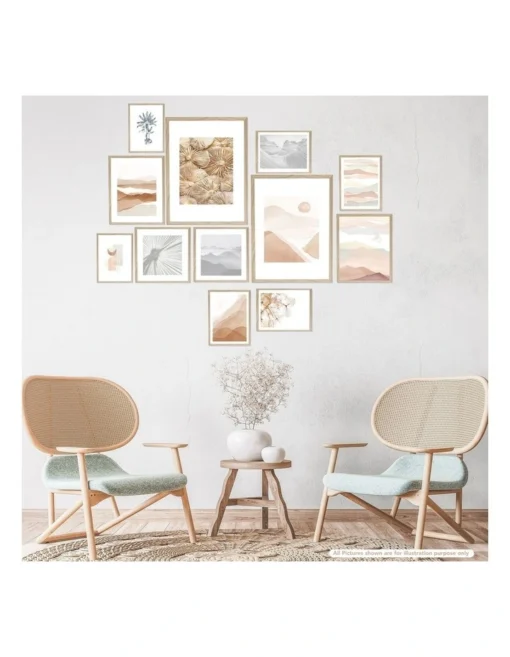 Instant Gallery Wall 12 Piece Frame Set In Oak -Home Décor Sales