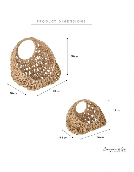 Set Of 2 Hart Wall Plant Holder In Natural -Home Décor Sales