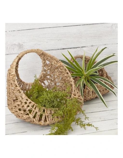 Set Of 2 Hart Wall Plant Holder In Natural -Home Décor Sales