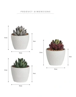 Trinity Artificial Gardens Set Of 3 In White -Home Décor Sales 954991270 3 720x928
