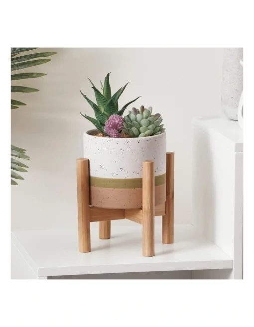 Parker Artificial Garden Terracotta Pot In White/Natural -Home Décor Sales