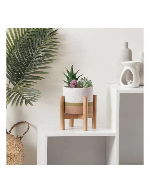 Parker Artificial Garden Terracotta Pot In White/Natural -Home Décor Sales