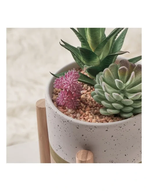 Parker Artificial Garden Terracotta Pot In White/Natural -Home Décor Sales