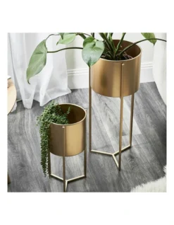 Eaton Planters Set Of 2 In Gold -Home Décor Sales 954995680 6 720x928