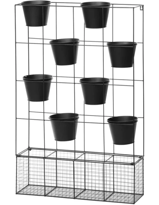 Vertical Indoor 9-Piece Plant Stand 101cm In Black -Home Décor Sales