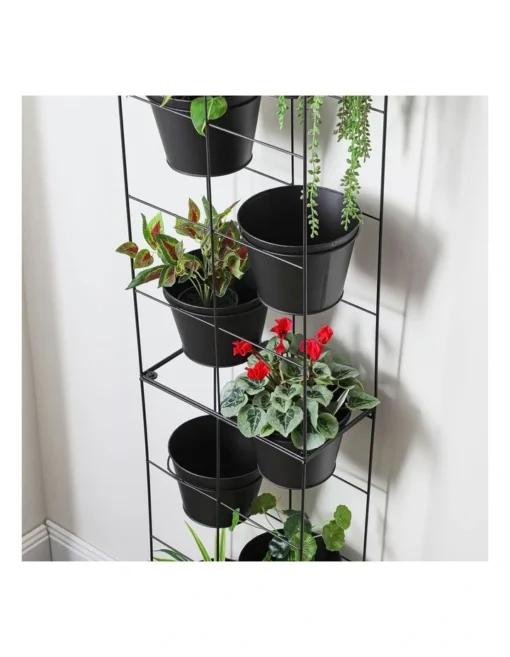Vertical Indoor 9-Piece Plant Stand 192cm In Black -Home Décor Sales
