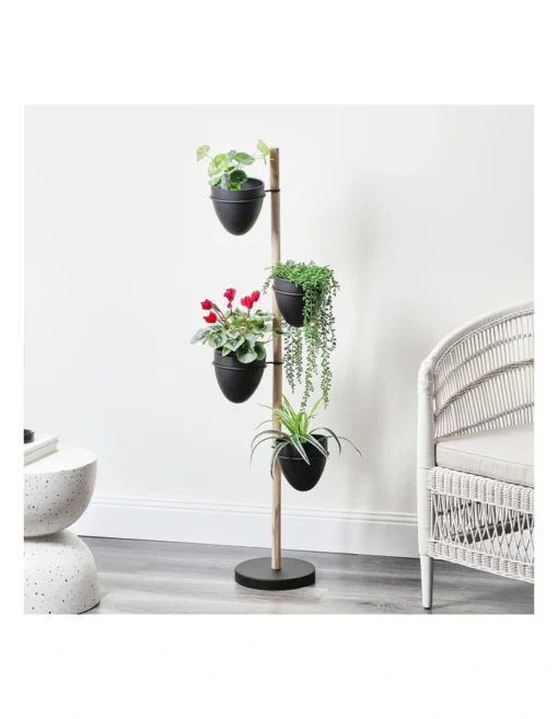 Spiral Vertical Indoor 5-Piece Plant Stand 129cm In Black -Home Décor Sales