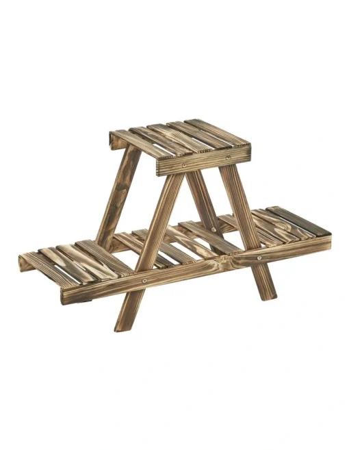 Abico Solid Wood Plant Organiser In Natural -Home Décor Sales