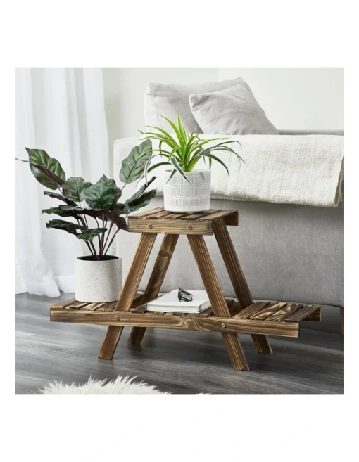Abico Solid Wood Plant Organiser In Natural -Home Décor Sales