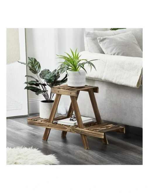 Abico Solid Wood Plant Organiser In Natural -Home Décor Sales