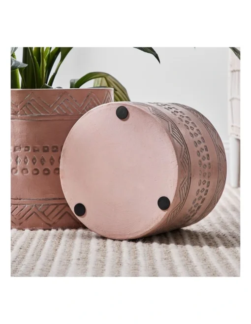 Idaho Terracotta Planter Pots Set Of 2 In Pink -Home Décor Sales