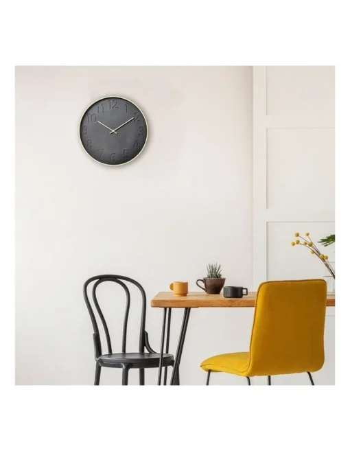 Anders Round Silent Non-Ticking Wall Clock 40cm In Dark Grey -Home Décor Sales