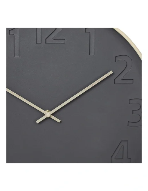 Anders Round Silent Non-Ticking Wall Clock 40cm In Dark Grey -Home Décor Sales