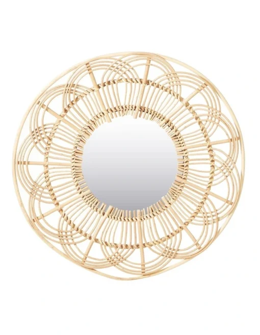 Willow Wall Mirror 60cm In Natural -Home Décor Sales
