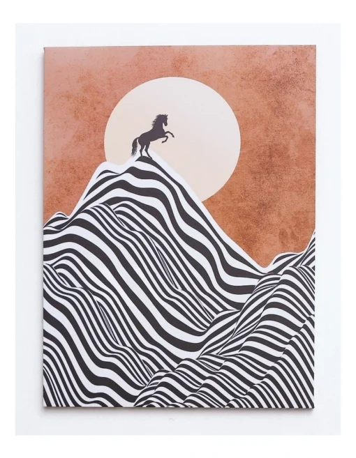 Horse Chasing The Sun Frameless Canvas Wall Art -Home Décor Sales