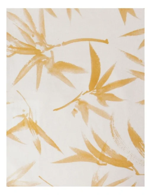 Calma Palm Leaf Print Cushion 50x50cm In Yellow -Home Décor Sales