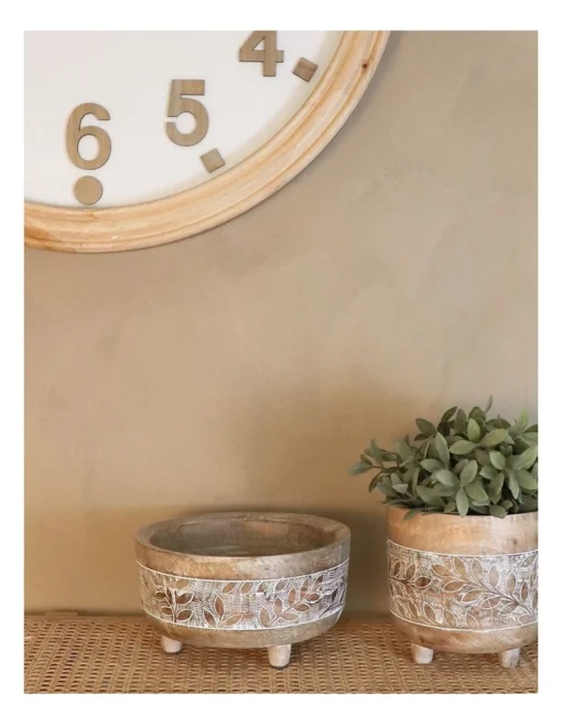 Asha Large Planter 23x23x13cm In Natural -Home Décor Sales