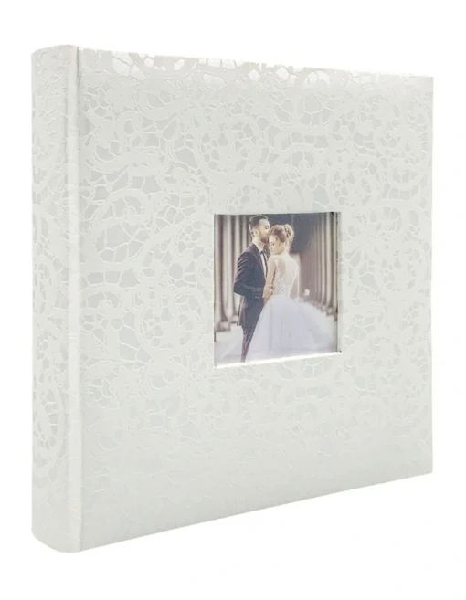 Profile Lace Wedding 200 Photo Album 4x6 In White -Home Décor Sales