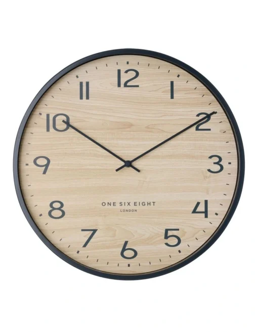 Taylor 40cm Silent Wall Clock In Black -Home Décor Sales