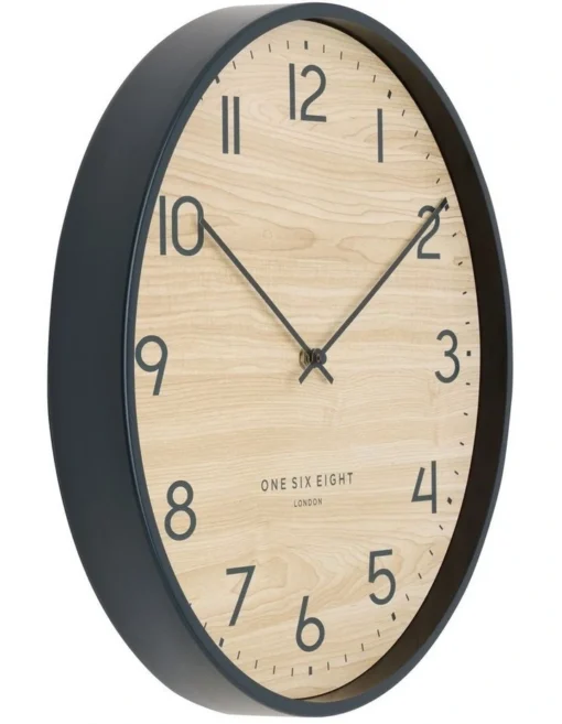 Taylor 40cm Silent Wall Clock In Black -Home Décor Sales