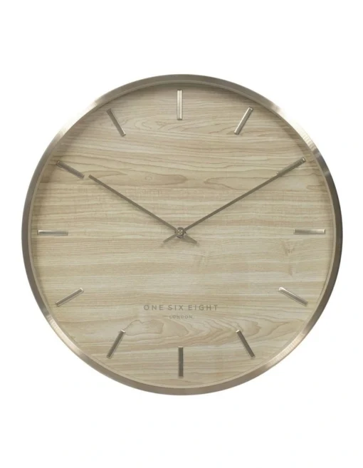 Avalon 40cm Wooden Silent Wall Clock In Brown -Home Décor Sales