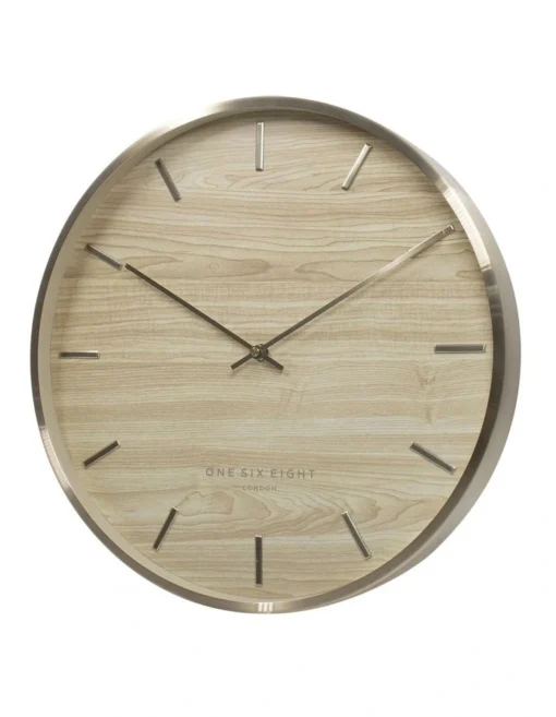 Avalon 40cm Wooden Silent Wall Clock In Brown -Home Décor Sales