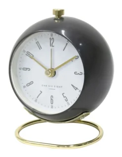 Grace Silent Alarm Clock In Charcoal Grey -Home Décor Sales 963367480 4 720x928