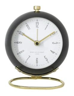 Grace Silent Alarm Clock In Charcoal Grey -Home Décor Sales 963367480 5 720x928