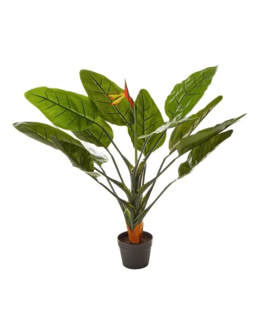 Tall Potted Artificial Bird Of Paradise 85cm In Green -Home Décor Sales