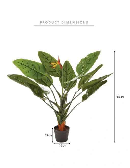 Tall Potted Artificial Bird Of Paradise 85cm In Green -Home Décor Sales