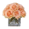 Silk Orange Roses Arrangement In Fake Water -Home Décor Sales 981372970 1 720x928