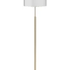 Metal Floor Lamp Brushed Brass Finish With White Shade -Home Décor Sales 989380360 1 720x928