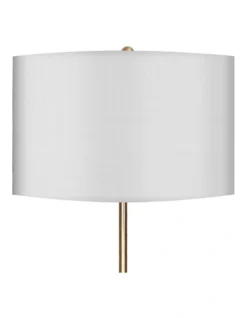 Metal Floor Lamp Brushed Brass Finish With White Shade -Home Décor Sales 989380360 3 720x928
