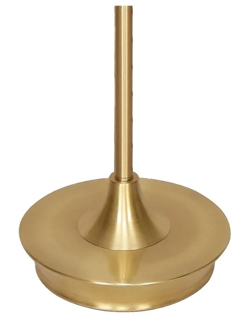Metal Floor Lamp Brushed Brass Finish With White Shade -Home Décor Sales